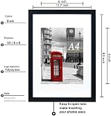 Scholar Tree A4 Picture Frame Set of 3 with Mounts Freestanding Wall Mountable view 4