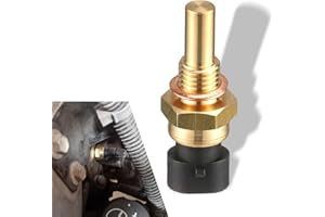 pinflaw Pack-1 Car Engine Water Temperature Sensor, Original Standard Replacement 15404280 12191170 60811520 12608814, Accurate Sensitive Cooling Water Temp Sensor, Compatible with Delphi (Gold)