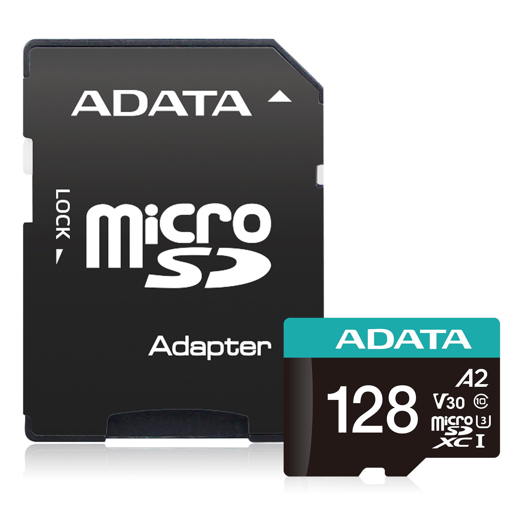 ADATA Premier Pro 128GB microSDXC/SDHC UHS-I U3 Class 10(V30S) Memory Card included adapter, black