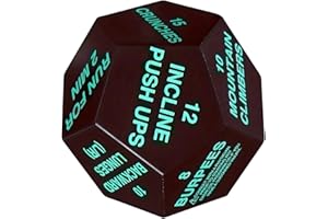 Fitness Dice,12-Sided Portable Fun Fitness Equipment | Training Dice - for Women Men Squats Home Gym Sports Athlete Game Exer