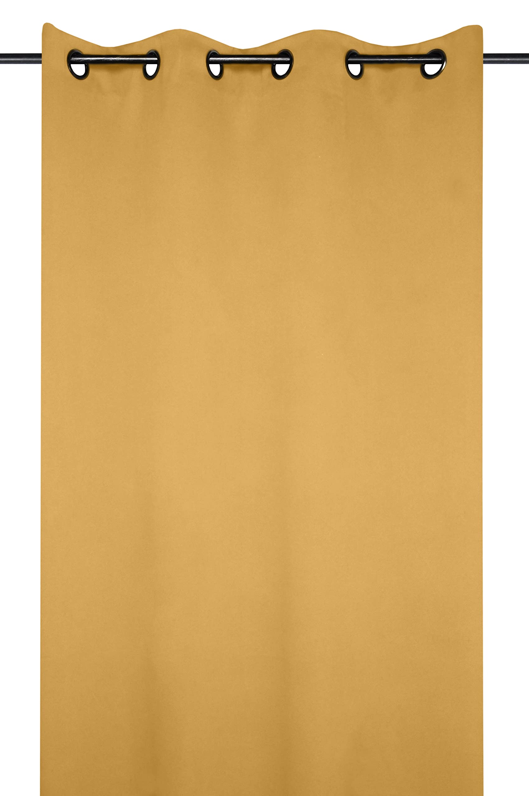 Lovely Casa Note Blackout Curtain 135 x 250 cm, Plain Mountain, Yellow