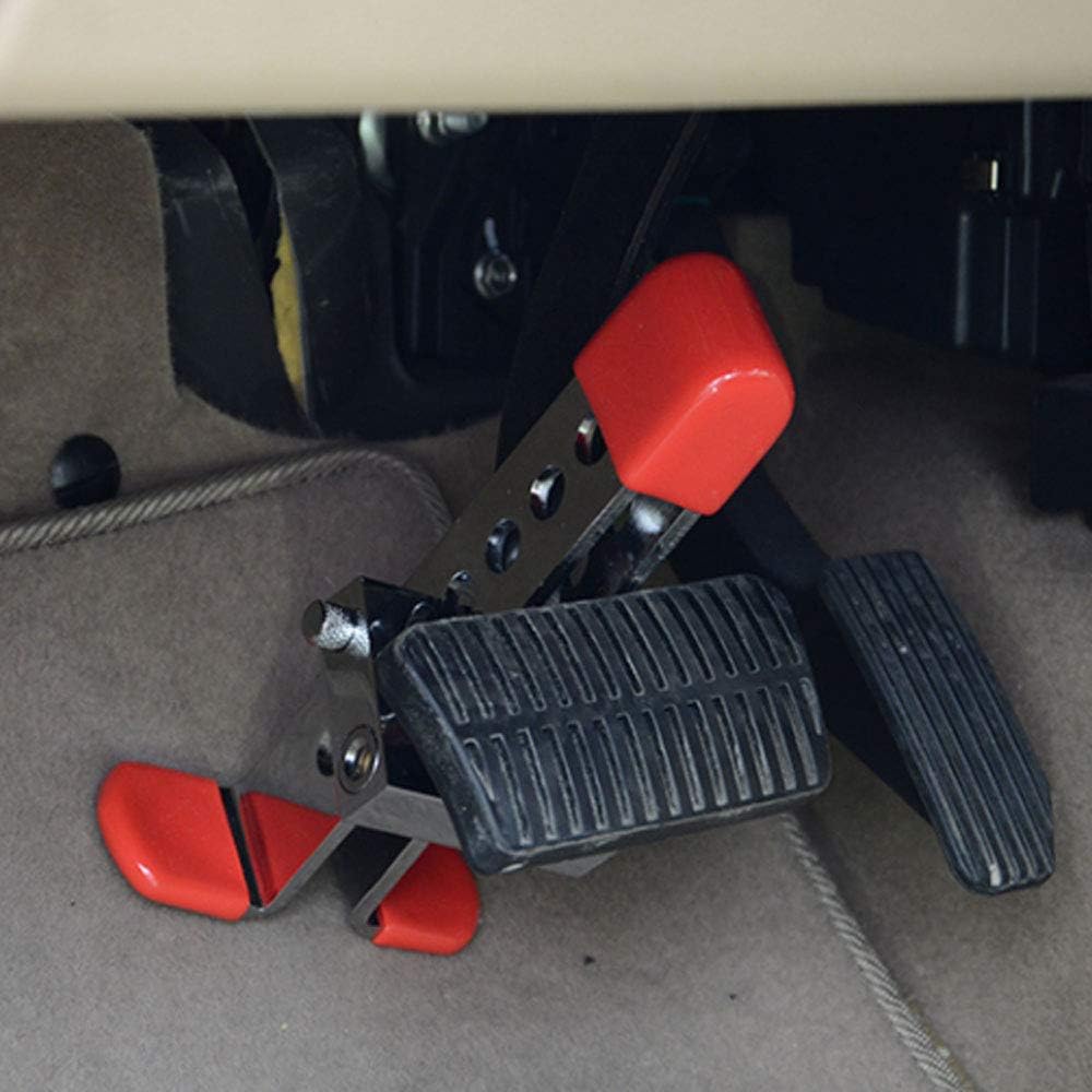 Amazon 盗難自動ステンレス鋼8穴クラッチロック車両セキュリティ保護用品車のブレーキペダル盗難防止装置穴トラック強力なツールステアリングホイール ロック セキュリティ ペダル 耐久性 盗難防止 車用ロック 車 バイク