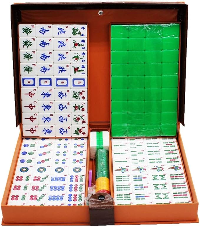 Mah Jong 144 Crystal Mahjong Tiles Mahjong Game Set Mini Travel Mahjong