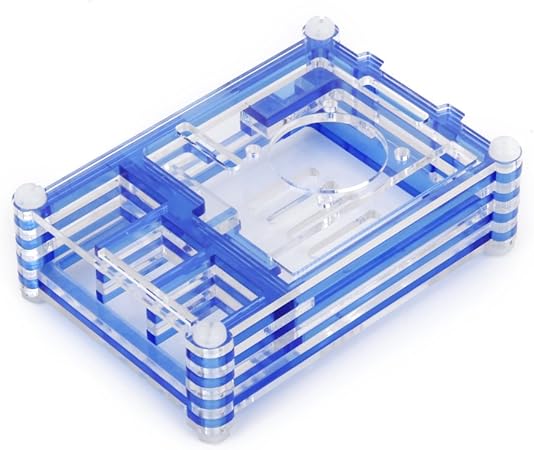 Azul Clara Carcasa Caja de Acrílico para Raspberry Pi B y Raspberry Pi 2: Amazon.es: Hogar