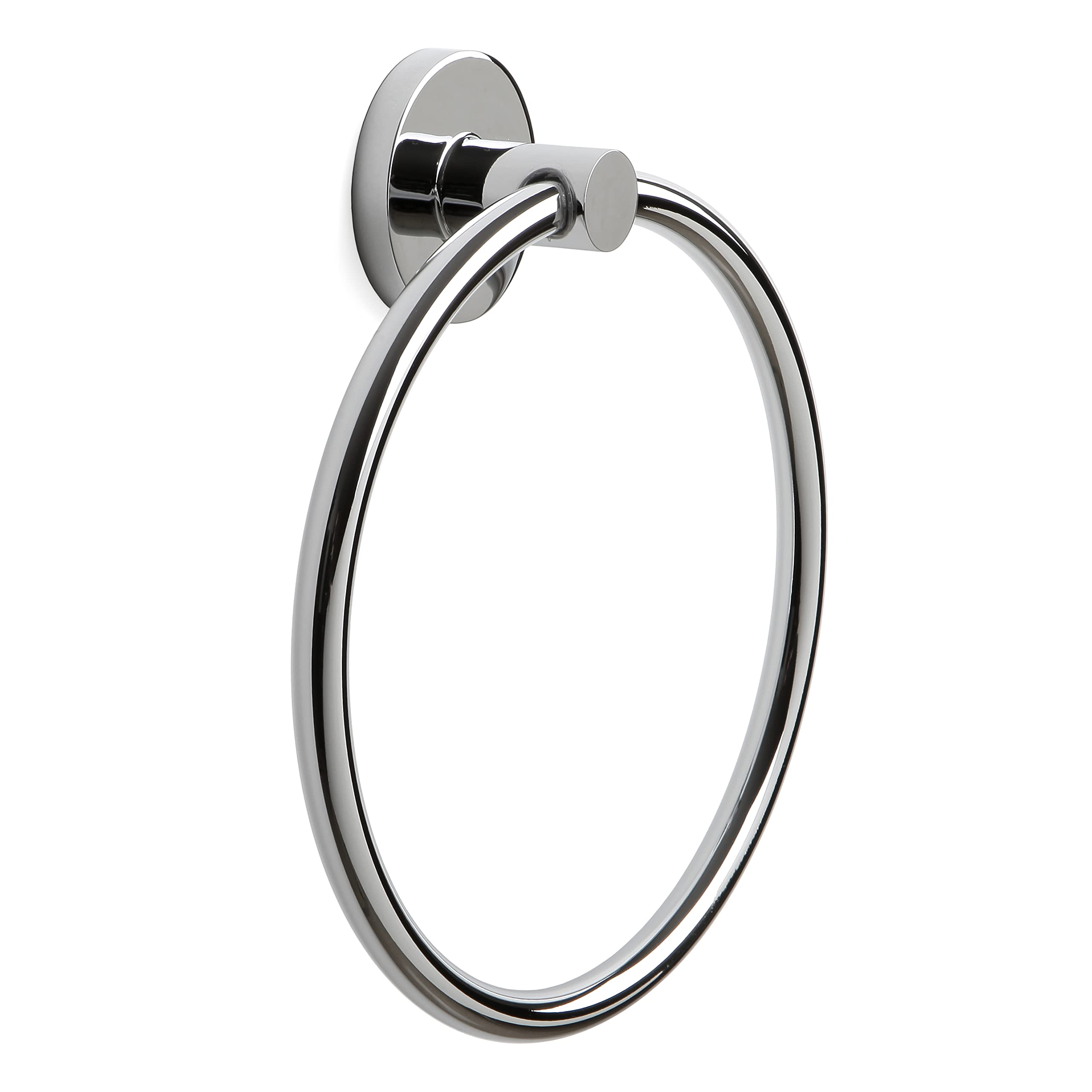 TATAY Bathroom Towel Ring, from the Martins bathroom accessories collection, Stainless Steel and Zamak, Double Fixing System with Screws and Glu fix. Measures: 19,5 x 5 x 22 cm.