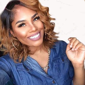 Amazon Com Ombre Lace Front Wigs Human Hair Two Tone 1b 30