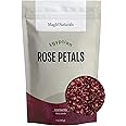 MagJo Naturals Red Rose Petals, Dried, Culinary Grade A, Harvested from Faiyum Oasis in Egypt (4 oz)