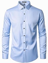 JEMITOP Men's Stretch Wrinkle Free Dress Shirts