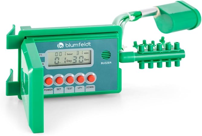 Blumfeldt Aquanova Bewasserungssystem Bewasserungsanlage Bewasserungsset Automatische Bewasserung Selbstansaugende Wasserpumpe Bis Zu 10 Topfpflanzen Vinylschlauch Lcd Display Grun Amazon De Garten