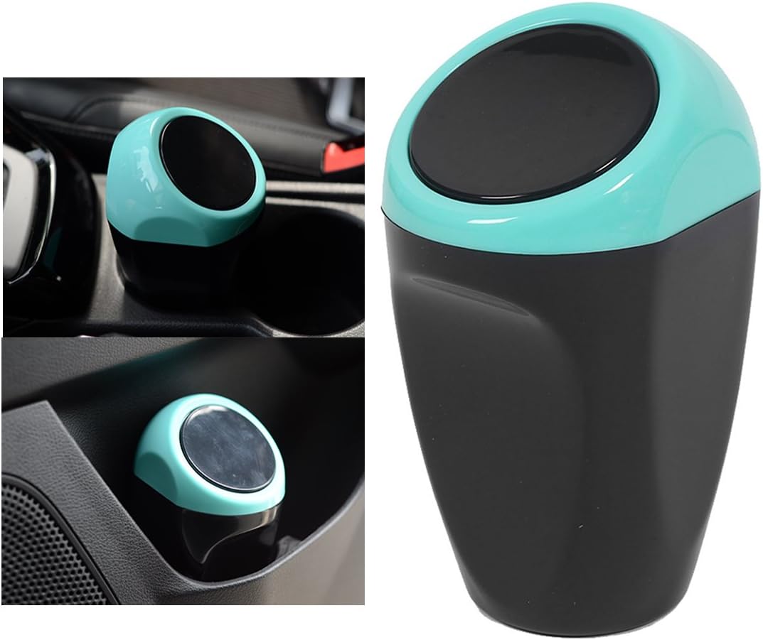 SPOTEST Mini Home Auto Car Trash Rubbish Can Office Desktop Garbage Dust Case Holder Box Bin ABS Plastic