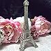 7 Inch (18cm) Silver Metal Eiffel Tower Statue Figurine Replica Centerpiece Pack of 6