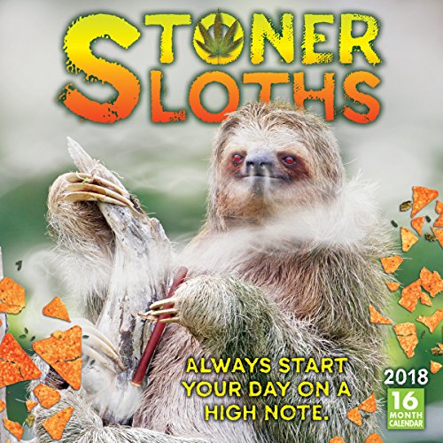 61WOQRu%2BktL - Stoner Sloths 2018 Wall Calendar (CA0119)