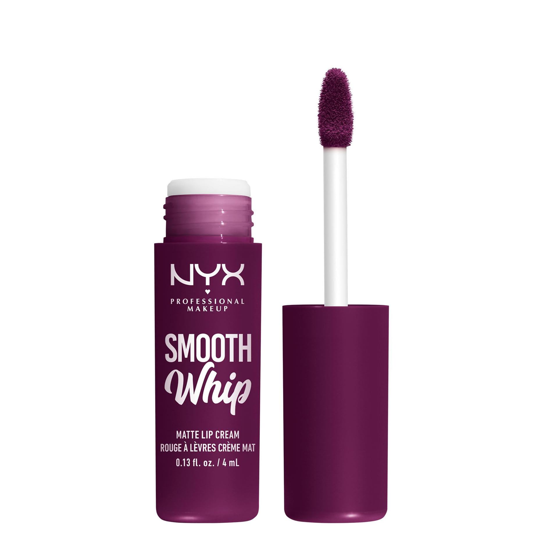 NYX Professional Makeup Liquid Lipstick, Matte Lip Cream, Ultra-Vibrant Shades, With Shea & Cocoa Butter, Smooth Whip, Shade: Berry Bed Sheets — image 1