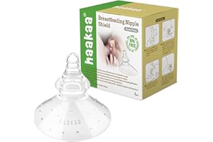 haakaa Nippleshield Silicone Nipple Shields for Breastfeeding with Carry Case Super-Soft, 1pk