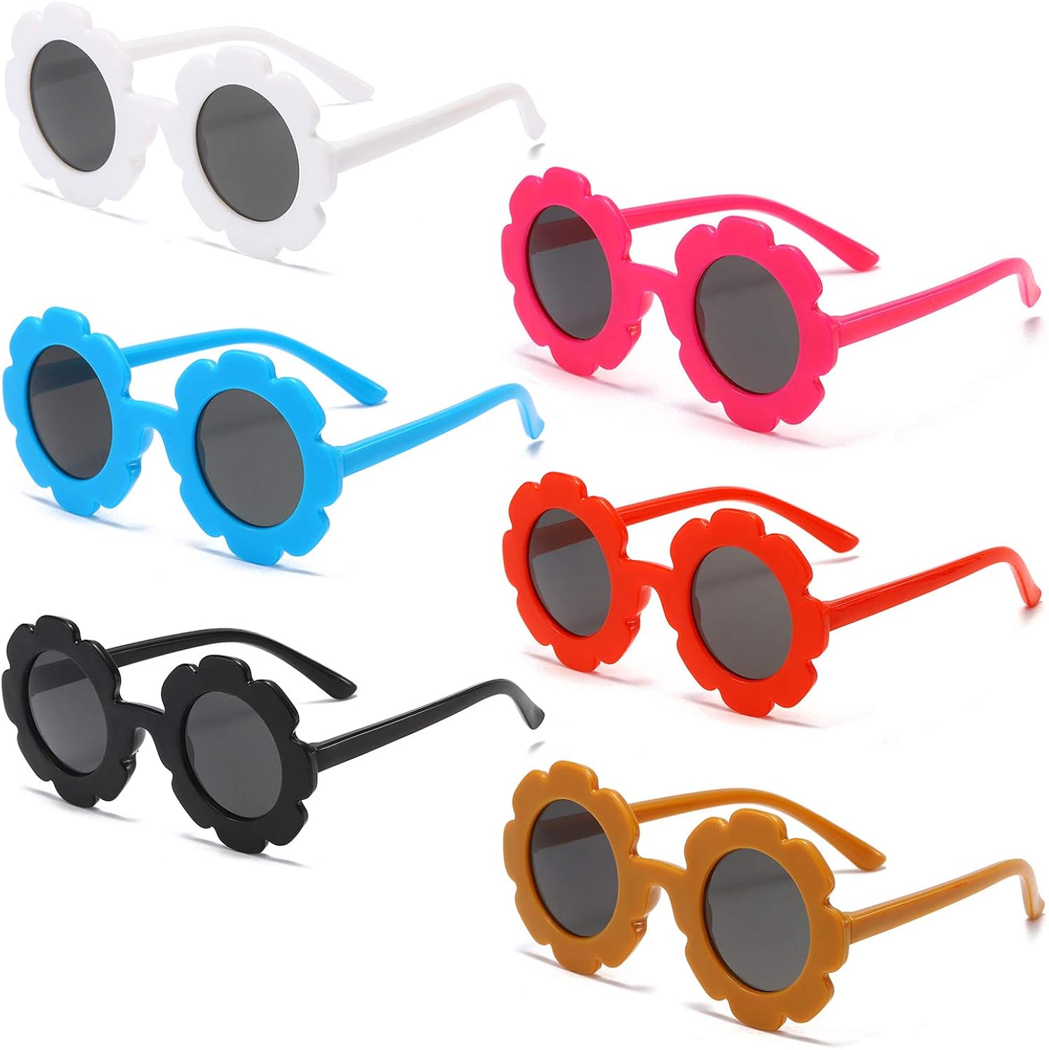 Yvenight 6 Pieces Kids Sunglasses Cute Flower Shaped Sunglasses For Boys Girls Party Accessories Girls Clothing Shoes Jewelry Rayvoltbike Com