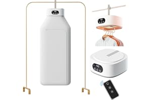 Arachvia Portable Clothes Dryer, Fast Quiet Drying - Mini Electric Clothes & Laundry Dryer Machine for Apartment, Travel and RV, with Adjustable Timer, Energy Saving and Overheat Protection