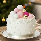ASTARON 32 Pcs Ball Cake Topper Decorations Pink Gold Foam Balls Sticks view 7
