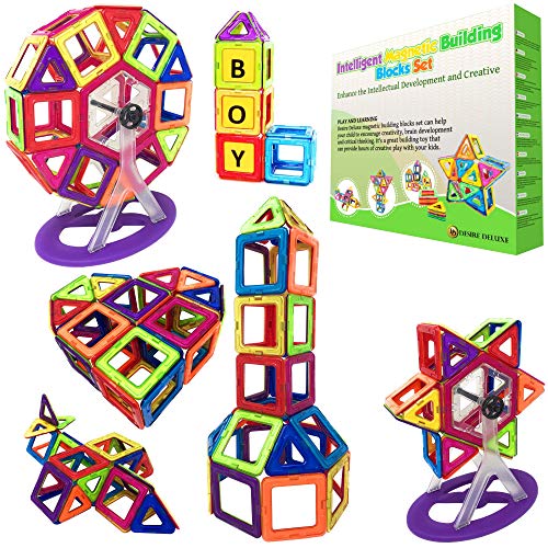 image for Desire Deluxe Magnetic Blocks Building Tiles Toys Set (94pc ) – Chil