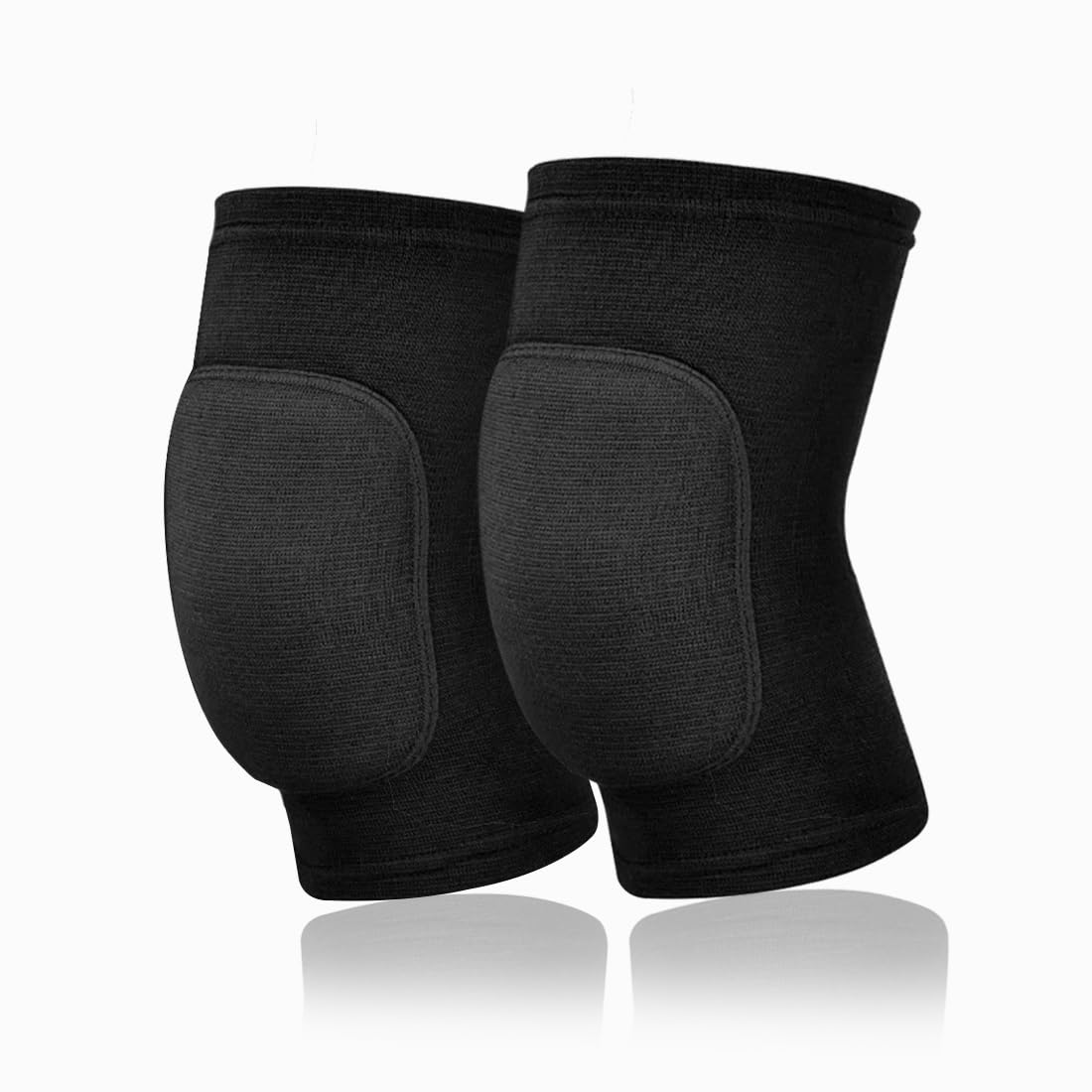 LICQIC Stretchy Knee Pads, Soft Brace Breathable Sleeve Protective for Dance Volleyball Football Yoga Jogging Climbing (Black, S)