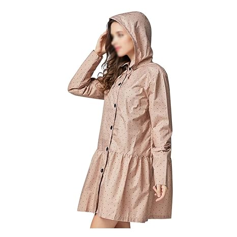 Haodan electronics-Regenjacken Wiederverwendbarer, tragbarer Regenmantel Thin Women's Windproof und Rainproof Water Play mit 