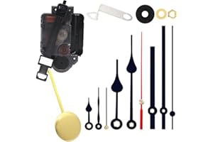 DIY Clock Movement Kit for Pendulum Clocks | Quartz Replacement Mechanism with 23mm Shaft | Includes Hour, Minute and Second 