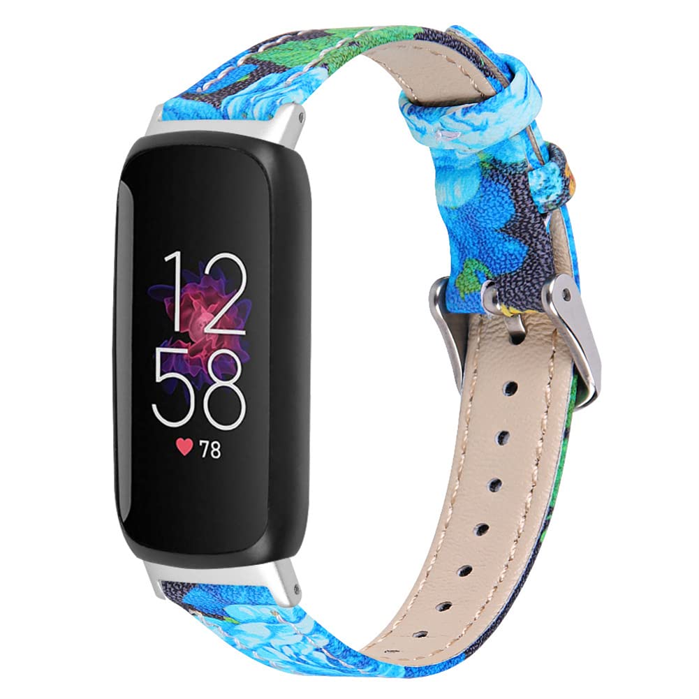 Tyogeephy Strap Compatible with Fitbit inspire 3 Strap Leather, Genuine Leather Replacement bands Compatible with Fitbit inspire 3, Women Man