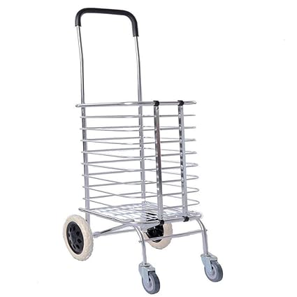 4tens Shopping Cart Small Trailer Trolley Portable Folding Cart