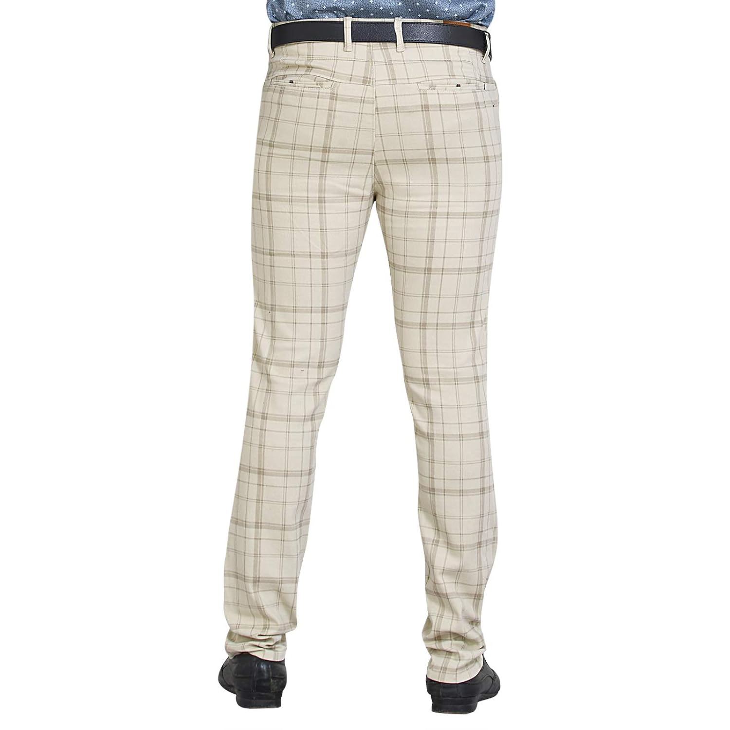 private image checkered blue trousers for mens