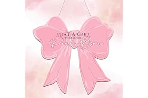 SFDHVCF Coquette Pink Bow Wall Decor Preppy Bow Wall Sign Preppy Stuff Birthday Party Gifts Decorations Bowknot Welcome Door Sign for Bedroom College Dorm Apartment Porch Indoor Decor