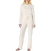 Amazon Essentials x Sofia Grainge Women's Long Sleeve Henley Pajama Set, Multipacks