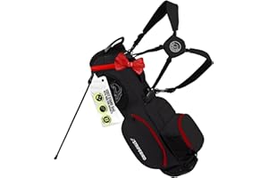 STRIPEBIRD Golf Stand Bag with Hub for Magnets - 4 Way Full-Length Dividers Golf Club Bag - Flexfit Rotatable & Adjustable Dual Straps - Lightweight Golf Bag Stand - Golf Bags for Men