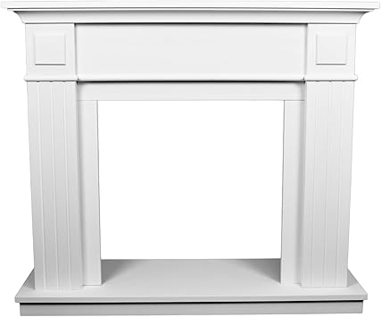 Kaminumrandung Kaminumbau Kamin Landhaus Deko Stil Kaminkonsole Aus Mdf Weiss Grundiert Kompatibel Fur Ein Elektrokamin Oder Ethanoleinsatze 110 X 96 X 36 Cm Amazon De Baumarkt