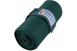 Dura-Tech Standing Wraps for Horses | Color Green | Optimal Comfort & Support | Ideal for Post-Exercise & Trailering | Right Tension Application | Secure Closure