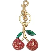 Nalefow Cherry Bag Charms,Cute Purse Keychain,Key Chains Women Cute,Car keyrings leather handbags,Valentines Day Gifts