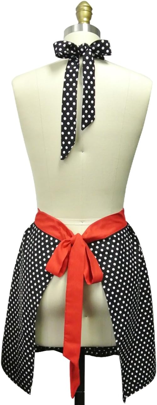 Kella Milla Retro 50's Polka Dot Apron: Home & Kitchen