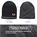 Classic Men's Thick Warm Winter Fleece Lining Knit Beanie Hat Baggy Oversize Slouchy Stocking Skull Cap Khakis Beanie Hat Cap For Men 6 colors(Black)