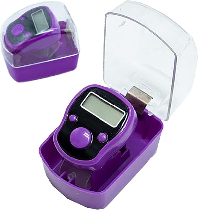 LAMXD Purple Knit Counter Finger Digital Counter for Crocheting