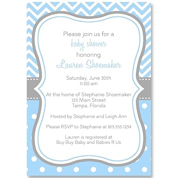 Amazon Com Chevron Stripes Polka Dots Baby Shower Invitations Amazon Com Chevron Stripes Polka Dots Baby Shower Invitations