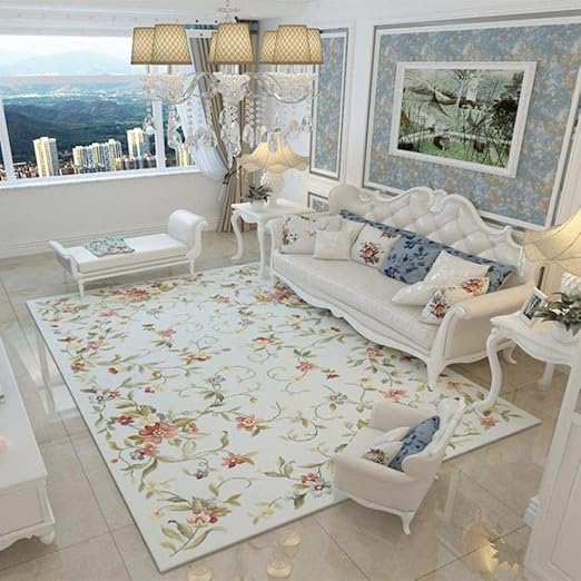 Hfhdt Home Kitchen Area Rugs American Flower Carpets For Living Room Romantic Soft Area Rugs For Bedroom Study Floor Mat Home Coffee Table Sofa Carpet 160 X 200cm Amazon Ca Home Kitchen