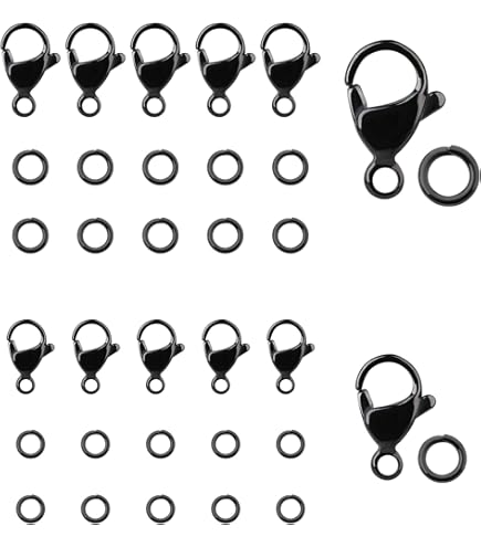 CleverDelights 16x8mm Lobster Clasps - 100 Pack - Platinum Silver For Sale Online
