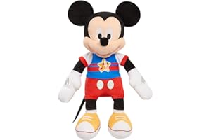 Disney Junior Mickey Mouse Funhouse Singing Fun Mickey Mouse 13 Inch Lights and Sounds Feature Plushie, Sings The Wiggle Giggle Song, Kids Toys for Ages 3 Up by Just Play