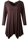 LARACE Plus Size Tops for Women Tunic Asymmetrical