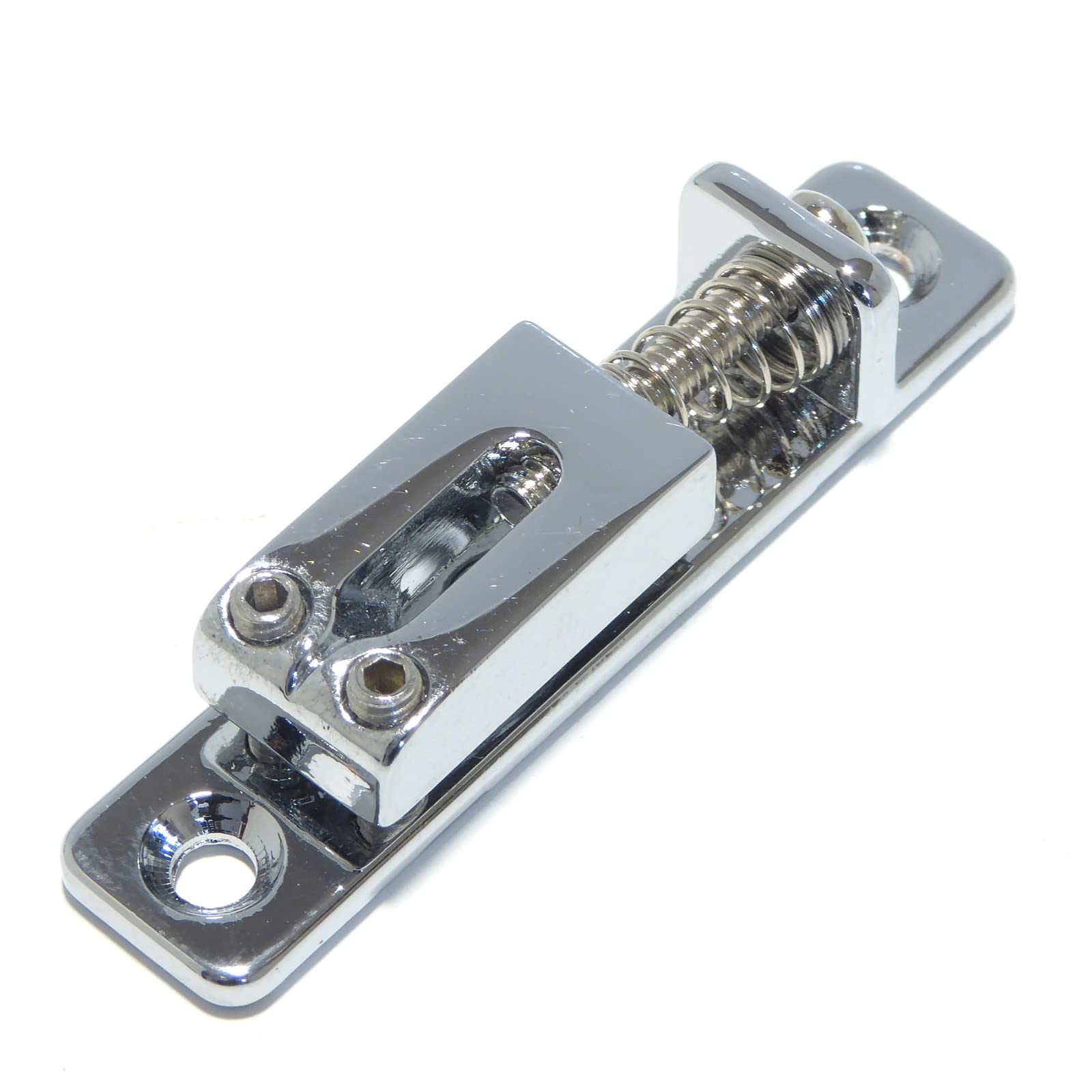 Chrome single string guitar bridge for 3,4,5,6,7 or 8 string guitar, cigar box or banjo