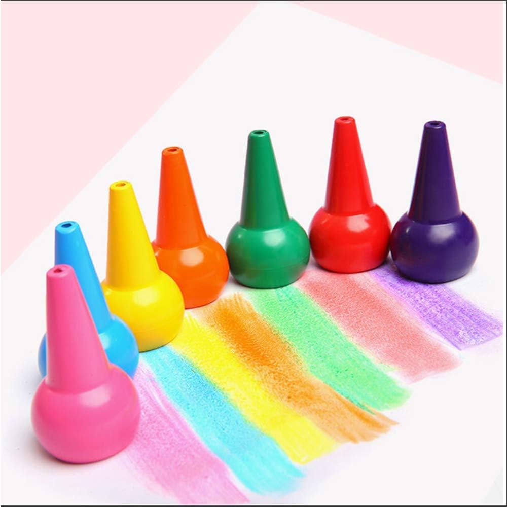 Baby Crayons 12 Colors Finger Crayons Painting Pencil Sticks Washable for Toddlers,Kids,Children,Boys and Girls,MeteorShower Safety and Non-Toxic Stackable Crayons: Office Products