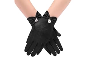 Short Satin Gloves Wrist Length Gloves Women's Gown Gloves Opera Wedding Banquet Dress Glove for Wedding Opera Dinner Party