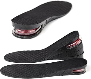 Fuloon Unisex 4 Layer 3.54"/9 cm Heightening Insole Height Increase Insole Air Cushion Shoe Lift Shoe Pad