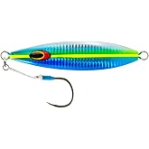 Nomad Design Back Slide Jig &ndash; Versatile Classic Teardrop Shape Shallow &amp; Deep Water Fishing, BKK Assist Hooks The Gypsy 80g - 3oz - Fusiller