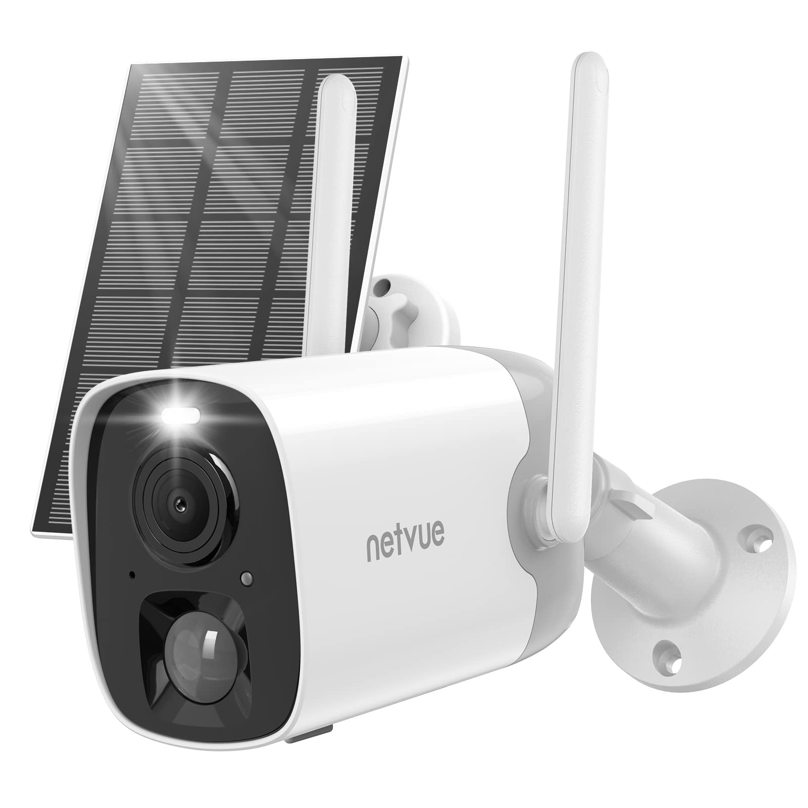 Photo 1 of NETVUE Security Camera with Solar Panel, 2K Color Night Vision AI Motion Detection, WiFi Home Wireless Outdoor Camera, IP65 Weatherproof, 2 Way Audio, Spotlight Siren Alarm, Cloud/SD Storage