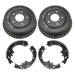 TRQ 9.5" Drum Rear Brake & Shoe Set Pair Kit AUTO