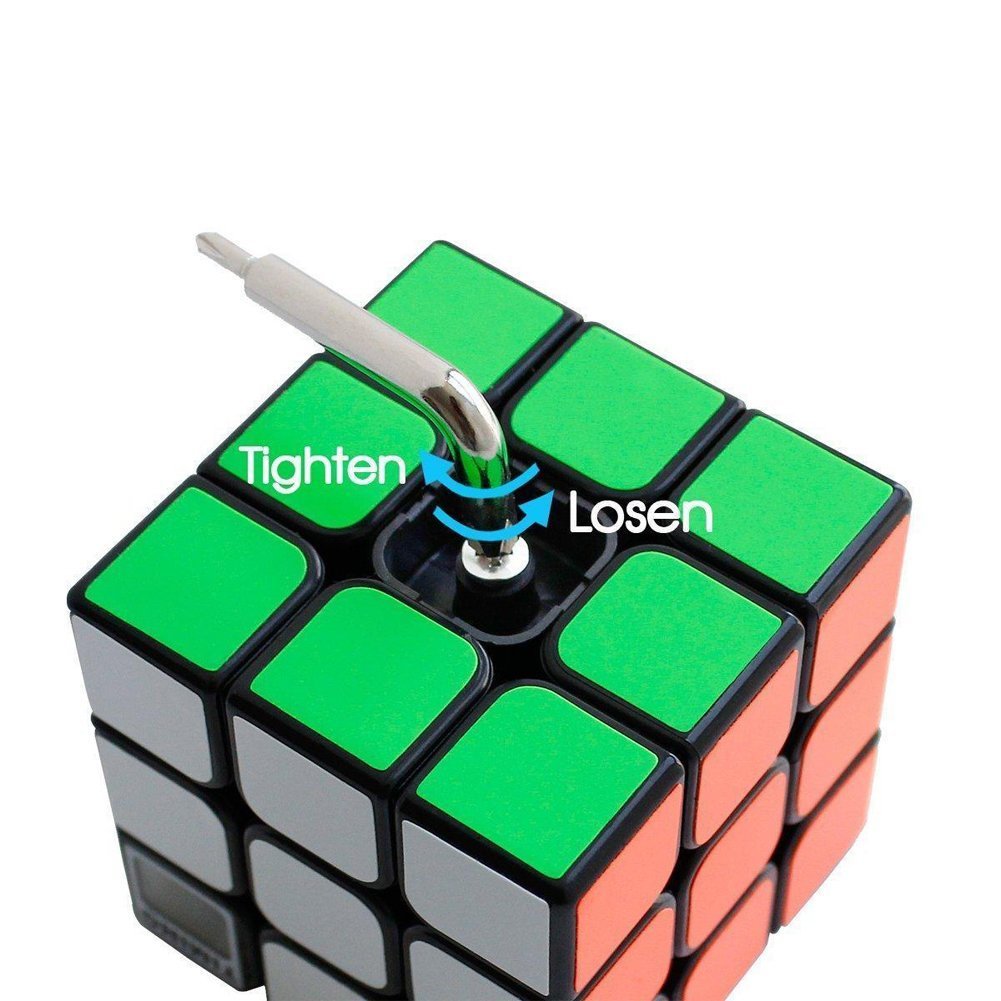 3x3x3 Magic Cube with Timer Smooth Speed Cube Black Body with Colour Stickers Puzzle Toy for Adults and Children